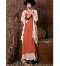 Women bracelet sleeved linen tops women Tunic Tops nude cardigan summer