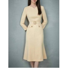 white casual dress HE1002-01-04
