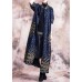 Fine plus size trench coat fall outwear navy print Button Down pockets Coats Women