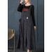 BeautifulBlack Asymmetrical Design Corduroy Cotton Sundress