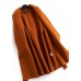 Fashion orange Woolen Coats Women Loose fitting medium length jackets tie waist coat