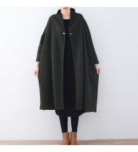 Black wool coats Loose fitting Winter coat women Winter coat